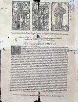 Indulgentia plenaria perpetua otorgada, en Roma, el XXVIII Septiembre de MDLXXXV,  por el papa Sixto V en favor de los fieles en las festividades de los santos Francisco, Antonio de Padua, Buenaventura, Bernardino, Clara y otros.