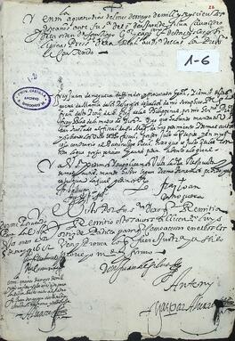 Auto notarial sobre la ejecución de una bula pontificia de Pío V, en la ciudad de Manila.